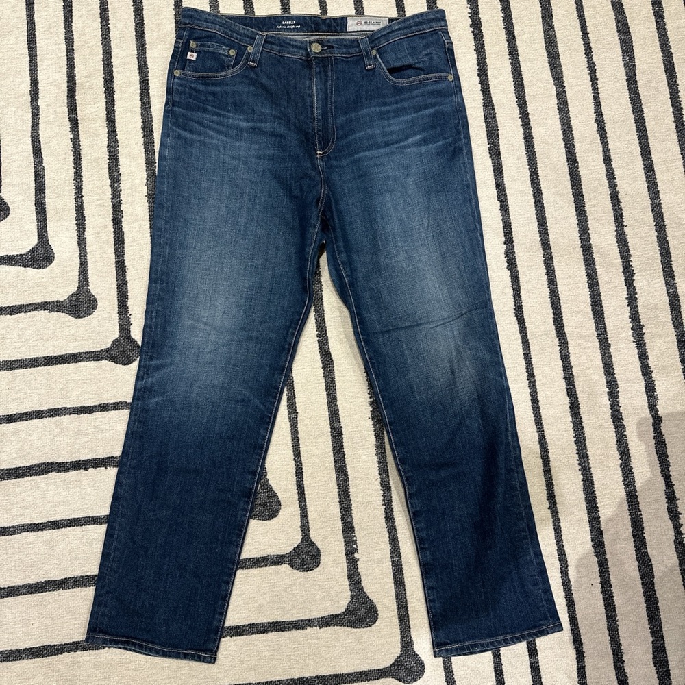 AG Isabelle High Rise Straight Crop Jeans